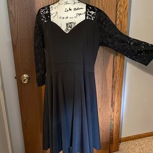 Black dress with lace arms